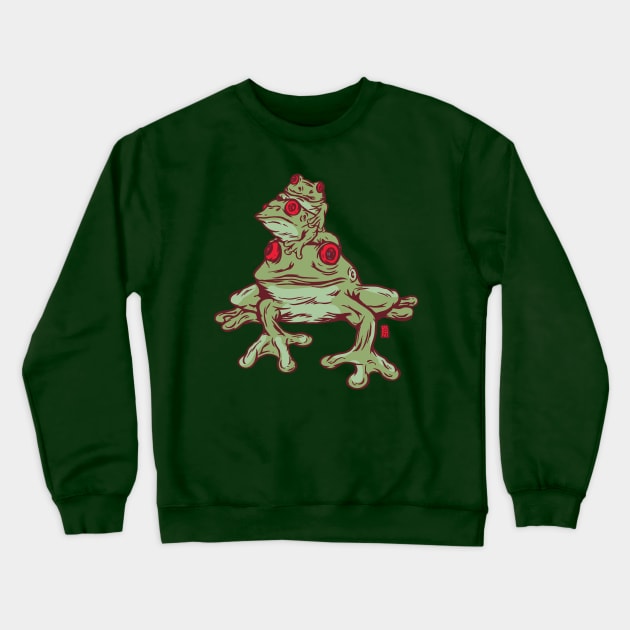 3 Frogs Crewneck Sweatshirt by Thomcat23